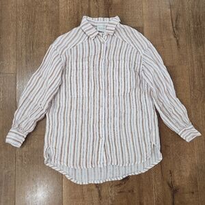 Wrap London Stripe Linen Button-up 4 Quiet Luxury Minimalist Vacation Casual